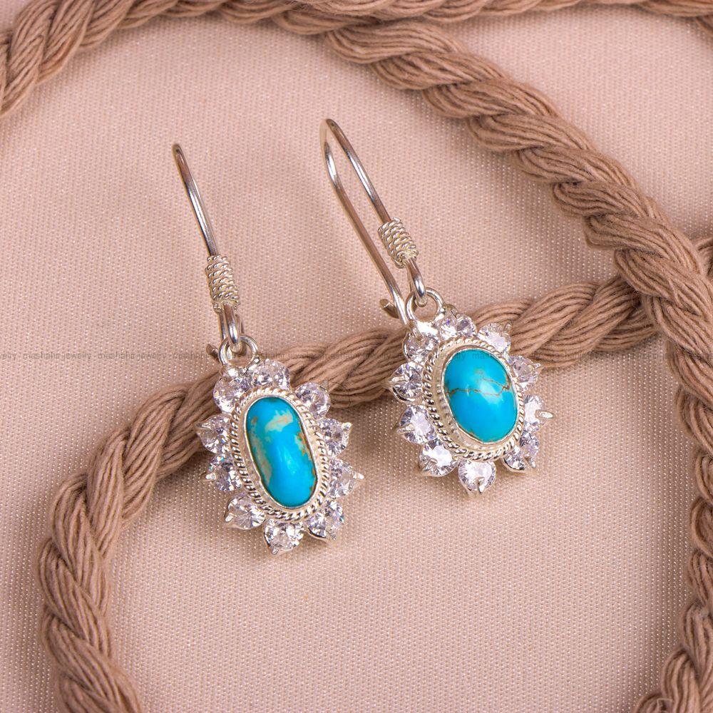 گوشواره فیروزه زنانه کد 8028
