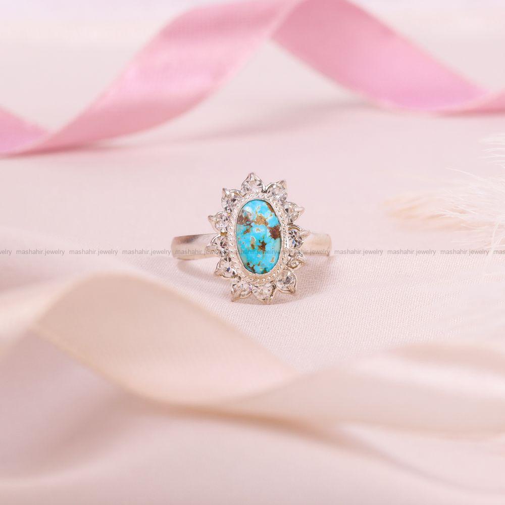 انگشتر فیروزه شجری زنانه کد 8726