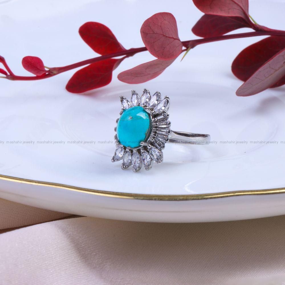 انگشتر فیروزه شجری زنانه کد 9583