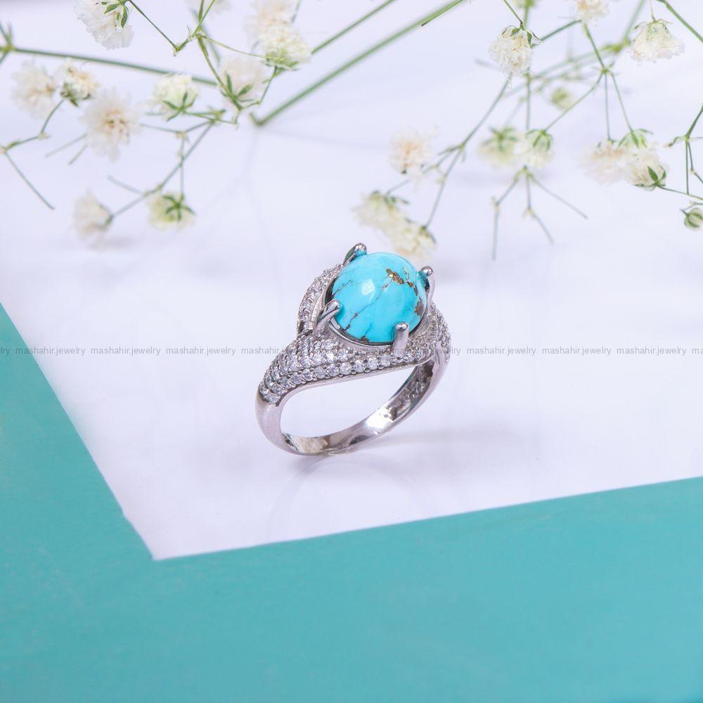انگشتر فیروزه شجری زنانه کد 10247