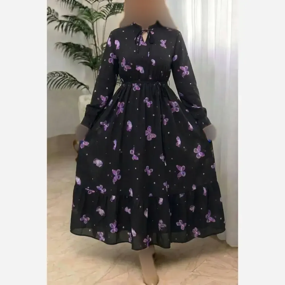 لباس ساحلی زنانه طرح شاپرک جنس بوگاتی فری سایز