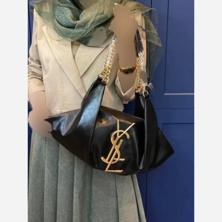 کیف زنانه یاشیل چرم مجلسی و اسپرت در دو رنگ مشکی و شکلاتی