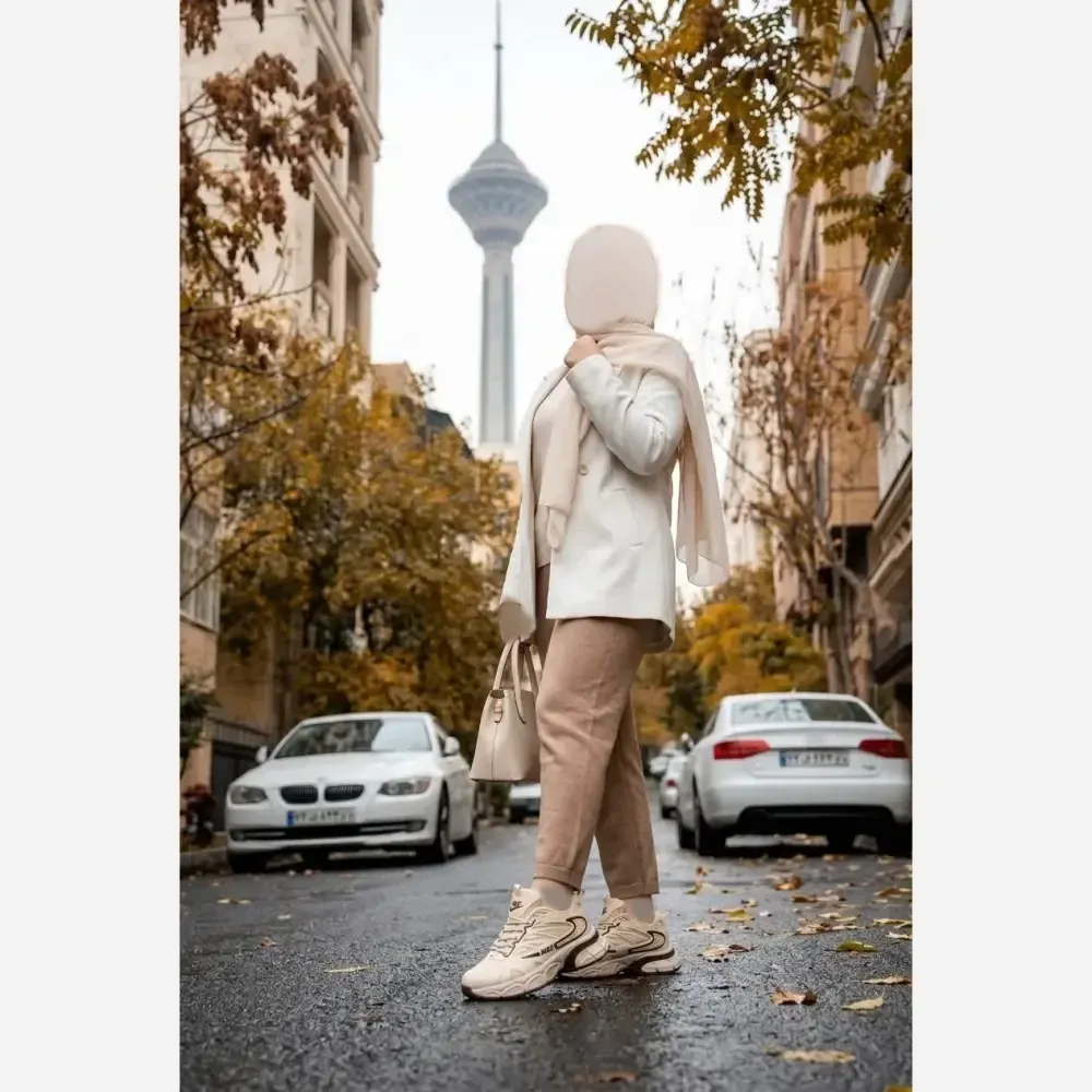 کتونی لژدار طبی زنانه مدل نایک با زیره PU و رویه کتان و پختی