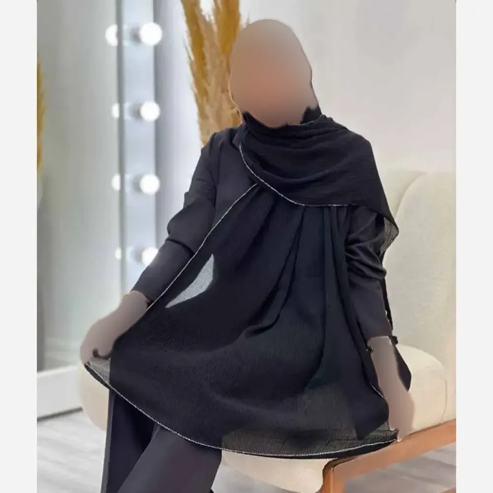 شال پلیسه لمه دوزی قواره بزرگ 75 در 175 سانتیمتر