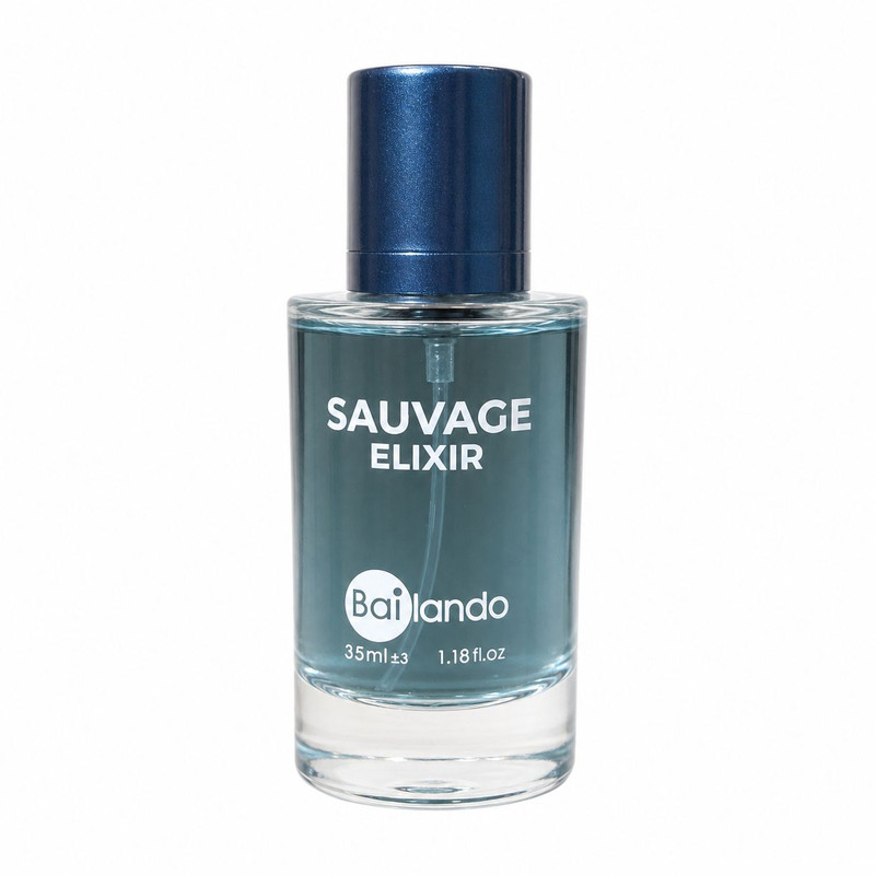 عطر جیبی مردانه بایلندو مدل Sauvage Elixir NB با رایحه تلخ و ملایم حجم 35 میلی‌لیتر