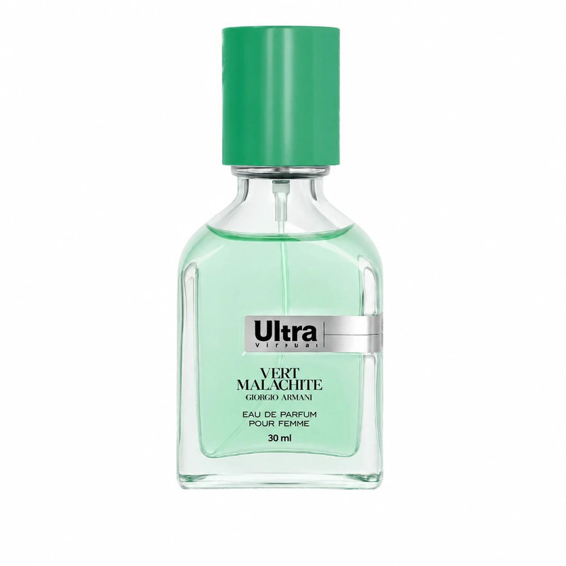 عطر جیبی اولترا ویرچوآل مدل Vert Malachite با رایحه شیرین و مرکباتی حجم 30 میلی‌لیتر