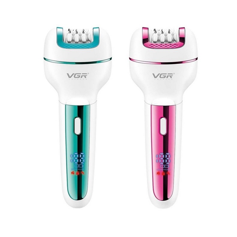 اپیلاتور 3 کاره صورت و بدن ( پک 5 عددی ) وی جی آر V-732 شارژی موکن اپیلیدی و ماشین اصلاح 732 (خرید شیور گناوه مارکت )
