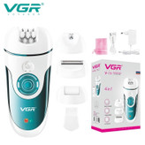 اپیلاتور 4 کاره شیور صورت و بدن ( پک 5 عددی ) وی جی آر V-700 شارژی موکن اپیلیدی ماشین اصلاح 700 (خرید شیور گناوه مارکت )