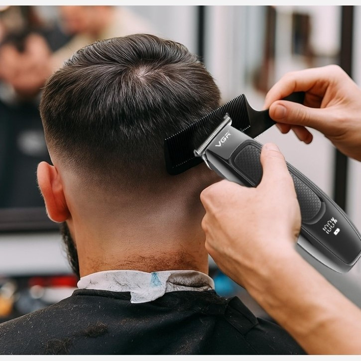 ماشین اصلاح موی سر و صورت ضد آب و برش مستقیم و ریش تراش وی جی آر خط زن شارژی V-255 ورژن جدید 255 ( گناوه مارکت )