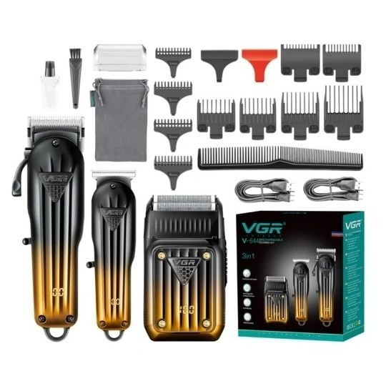 ست ماشین اصلاح وی جی آر V-644 ( شیور و خط زن و حجم زن ) ریش تراش موی سر و صورت ورژن جدید 644 ( گناوه مارکت )