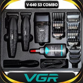 ماشین اصلاح سه کاره حجم زن و خط زن و شیور شارژی سر صورت بدن ریش تراش وی جی آر صفر زن V-640 s3 ورژن جدید ( گناوه مارکت )