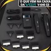 ماشین اصلاح سه کاره حجم زن و خط زن و شیور شارژی سر صورت بدن ریش تراش وی جی آر صفر زن V-640 s3 ورژن جدید ( گناوه مارکت )