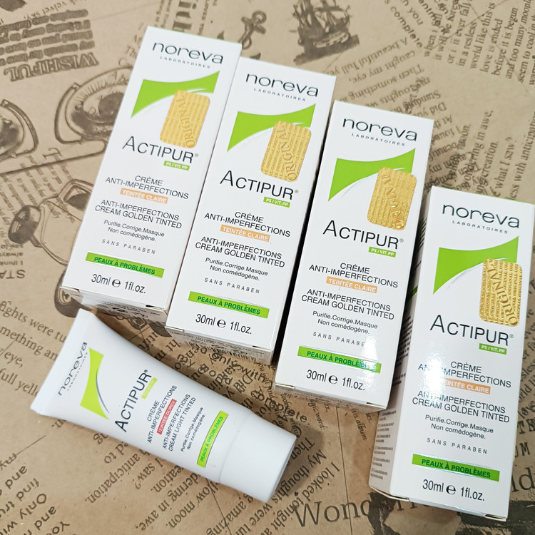 کرم پودر اکتی پور نوروا اصل بژ متوسط actipur noreva کرمپودر اکتیپور حاوی ضدآفتاب Actipur آکتی پور کرم آرایشی سبک ضدآب