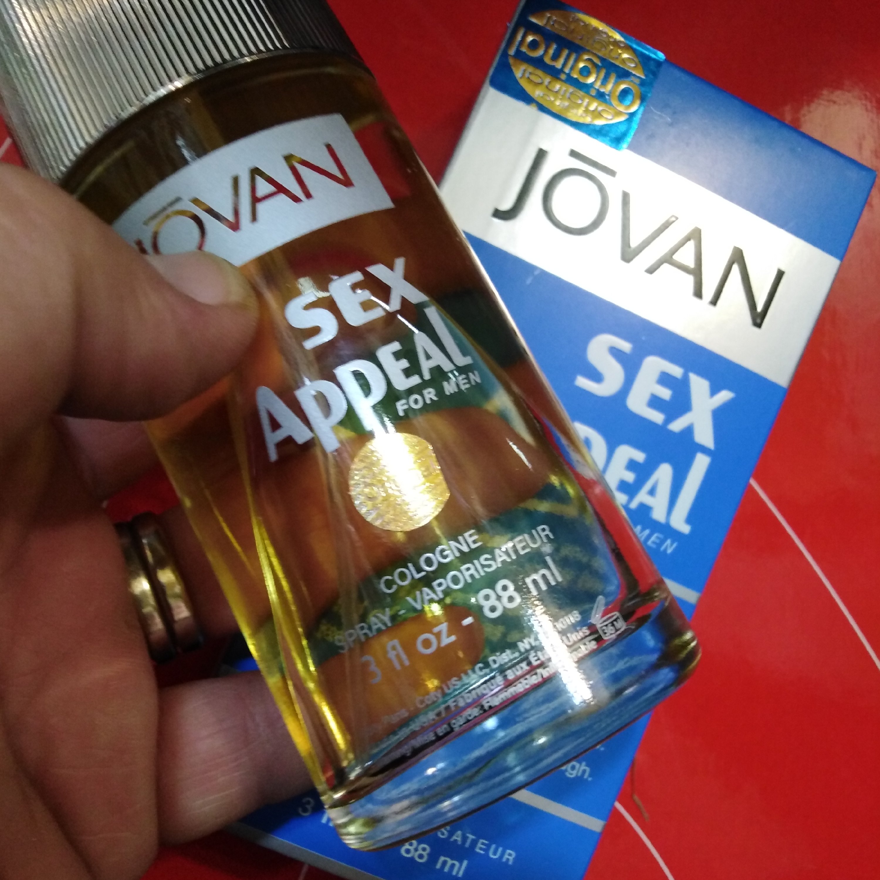 ادکلن جوان اپل اصلی اورجینال jovan appeal اسانس فرانسه آبی لیبل دار 88میل عطر جوآن اپل اصلی Jovan Appeal اودکلن جوان