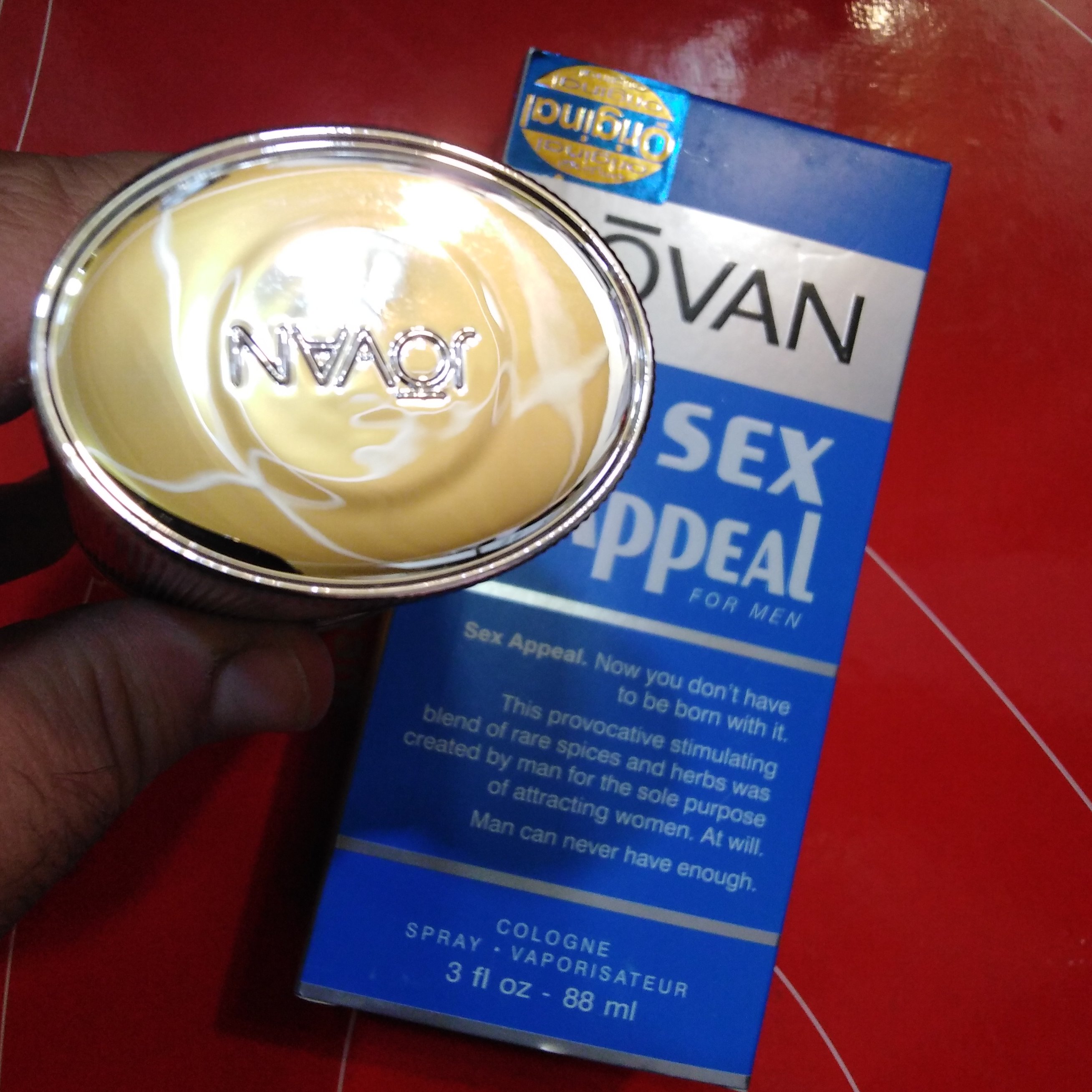 ادکلن جوان اپل اصلی اورجینال jovan appeal اسانس فرانسه آبی لیبل دار 88میل عطر جوآن اپل اصلی Jovan Appeal اودکلن جوان