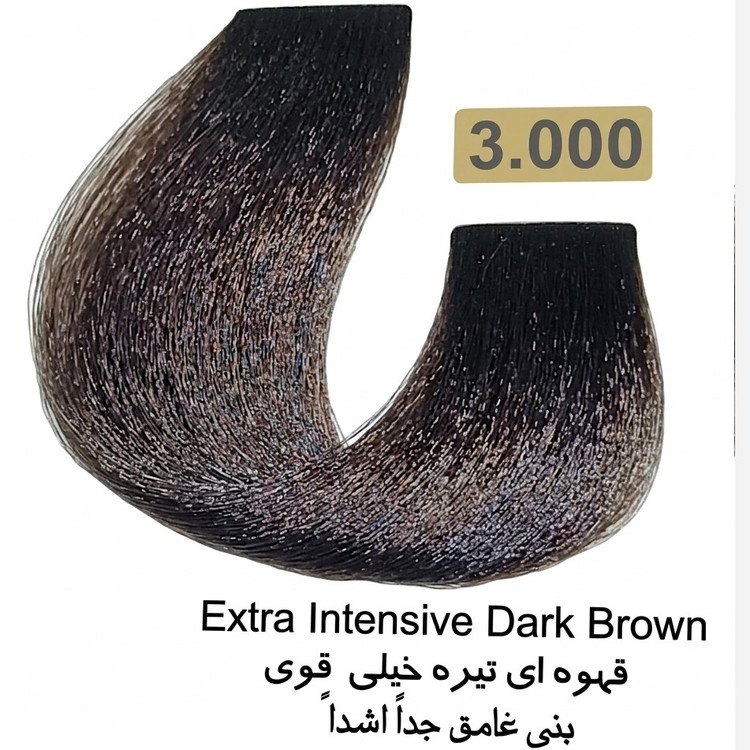 رنگ مو طبیعی خیلی قوی 3000 قهوه ای تیره گیاهی