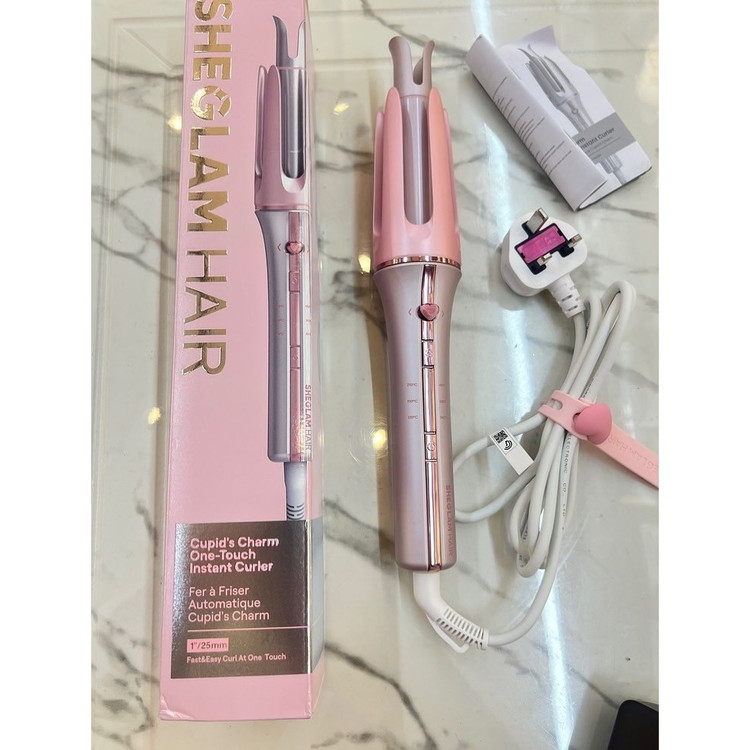 شیگلم صورتی فر کننده مو SHEGLAM HAIR اصلی و اورجینال UK Plug