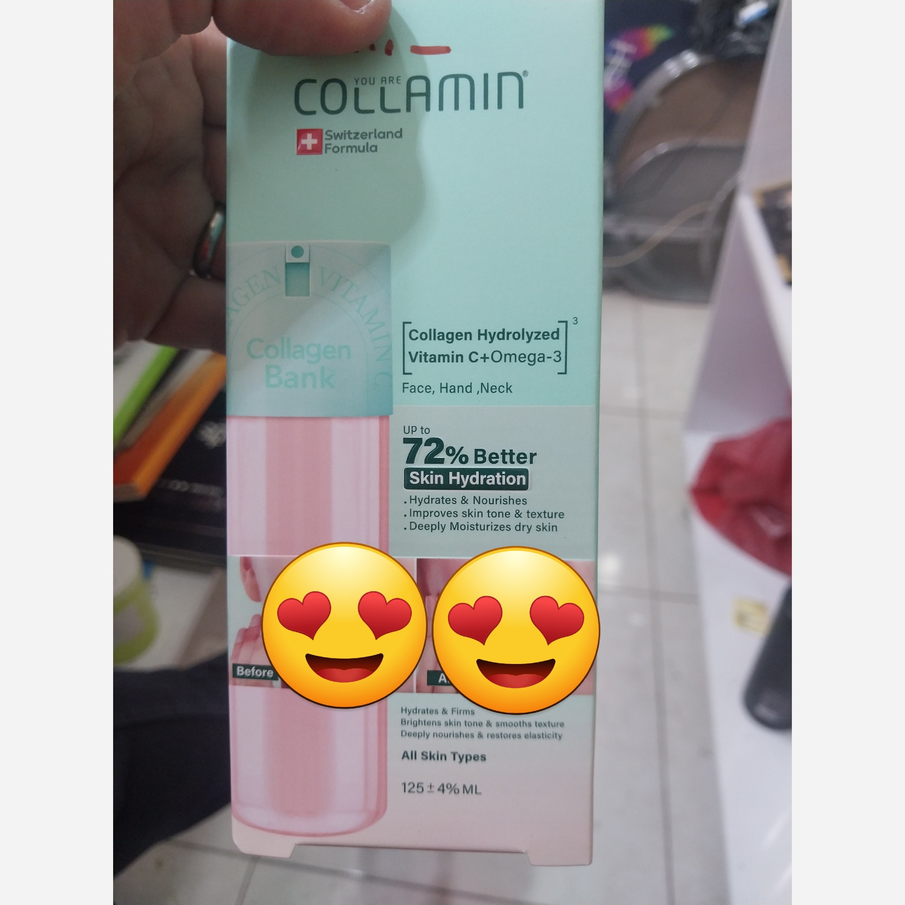 کرم مرطوب کننده و آب رسان کلامین حاوی کلاژن هیدرولیز شده ویتامین سی و روغن امگا 3