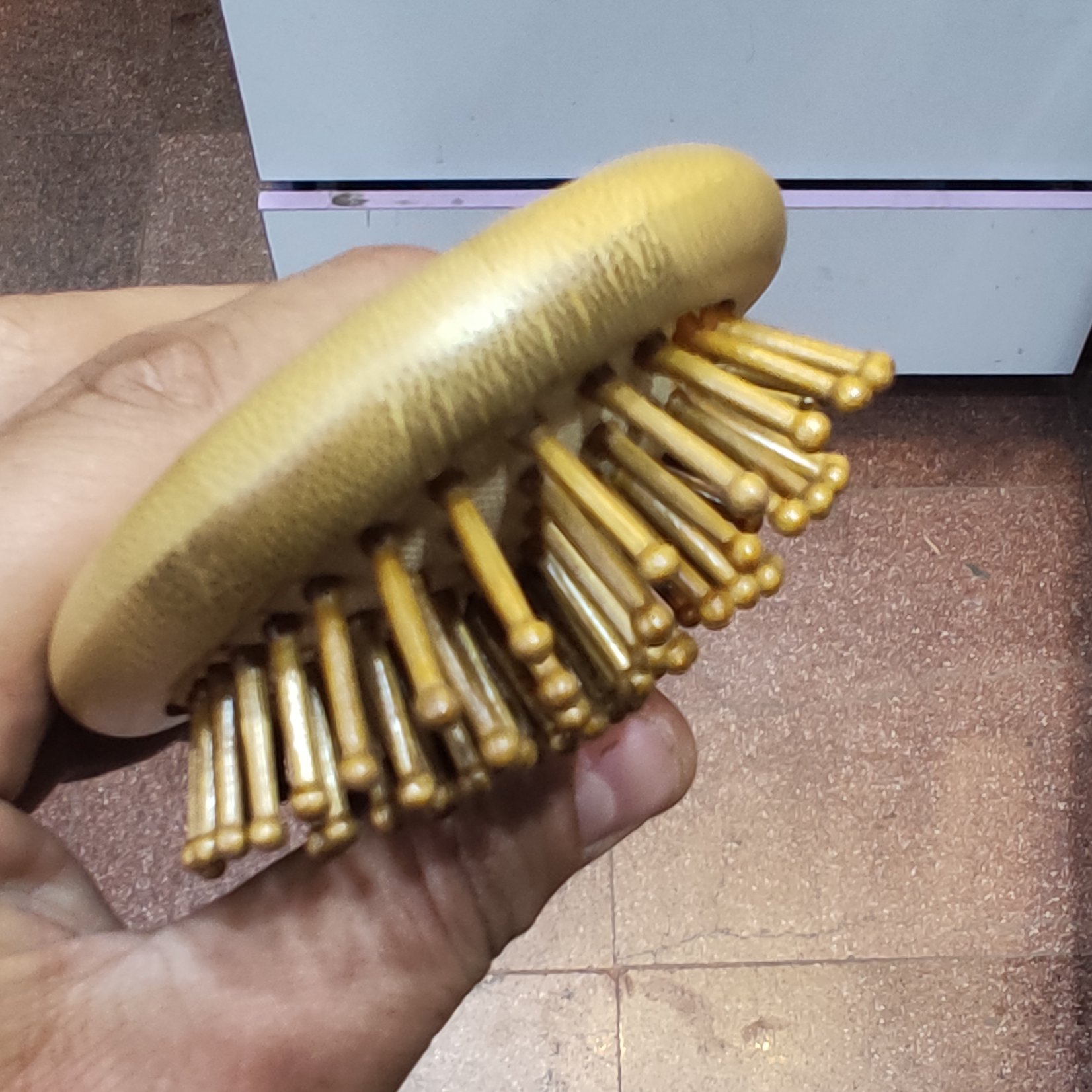 برس چوبی 100در 100بامبو صفحه بیضی و مربع سر سوزنی