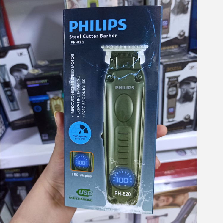 صفر زن صورت و بدن مارک فلیپس اصلی PHILIPS PROFESSIONAL 820 شارژی و مستقیم برق دیجیتالی و نمایشگر درصد باتری