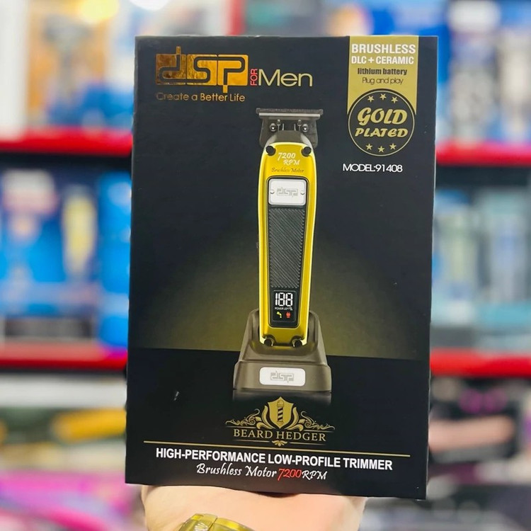 ماشین اصلاح صفر زن خط زن حرفه ای سالنی موتور براشلس دی اس پی DSP 91408.