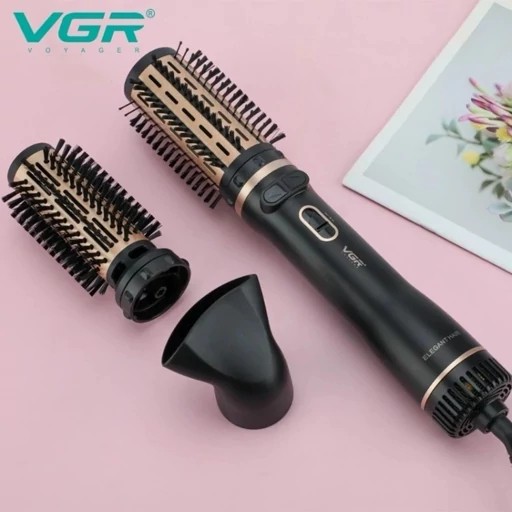 سشوار چرخشی برس حرارتی 3 در 1 وی جی آر VGR مدل V-496 ا VGR Proffessional HOT AIR BRUSH V-496جدید.