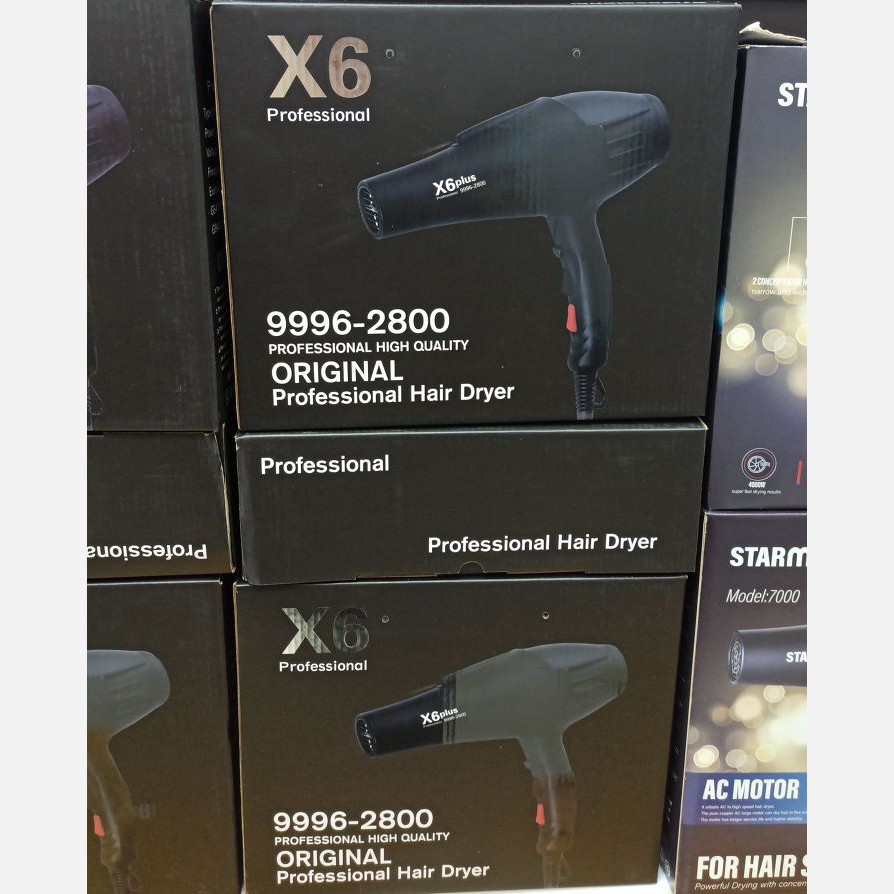 سشوار حرفه ای ایکس 2800 وات واقعی X6