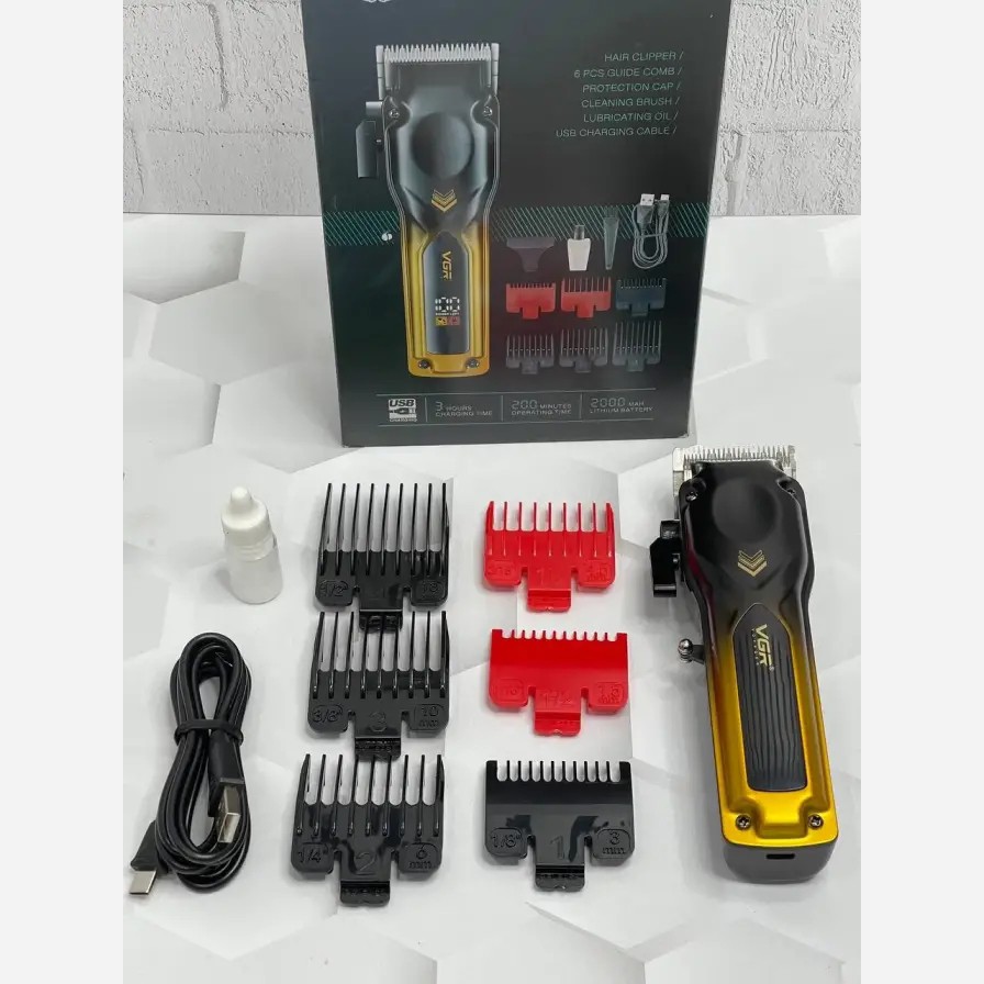 ماشین اصلاح حجم زن موی سر کلیپر حرفه ای وی جی آر مدل V-656