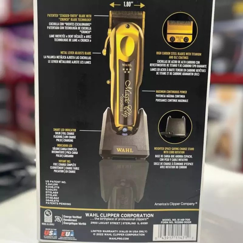 ماشین اصلاح وال مجیک کلیپ گلد بی سیم اصل WAHL MAGIC CLIP CORDLLESS GOLD