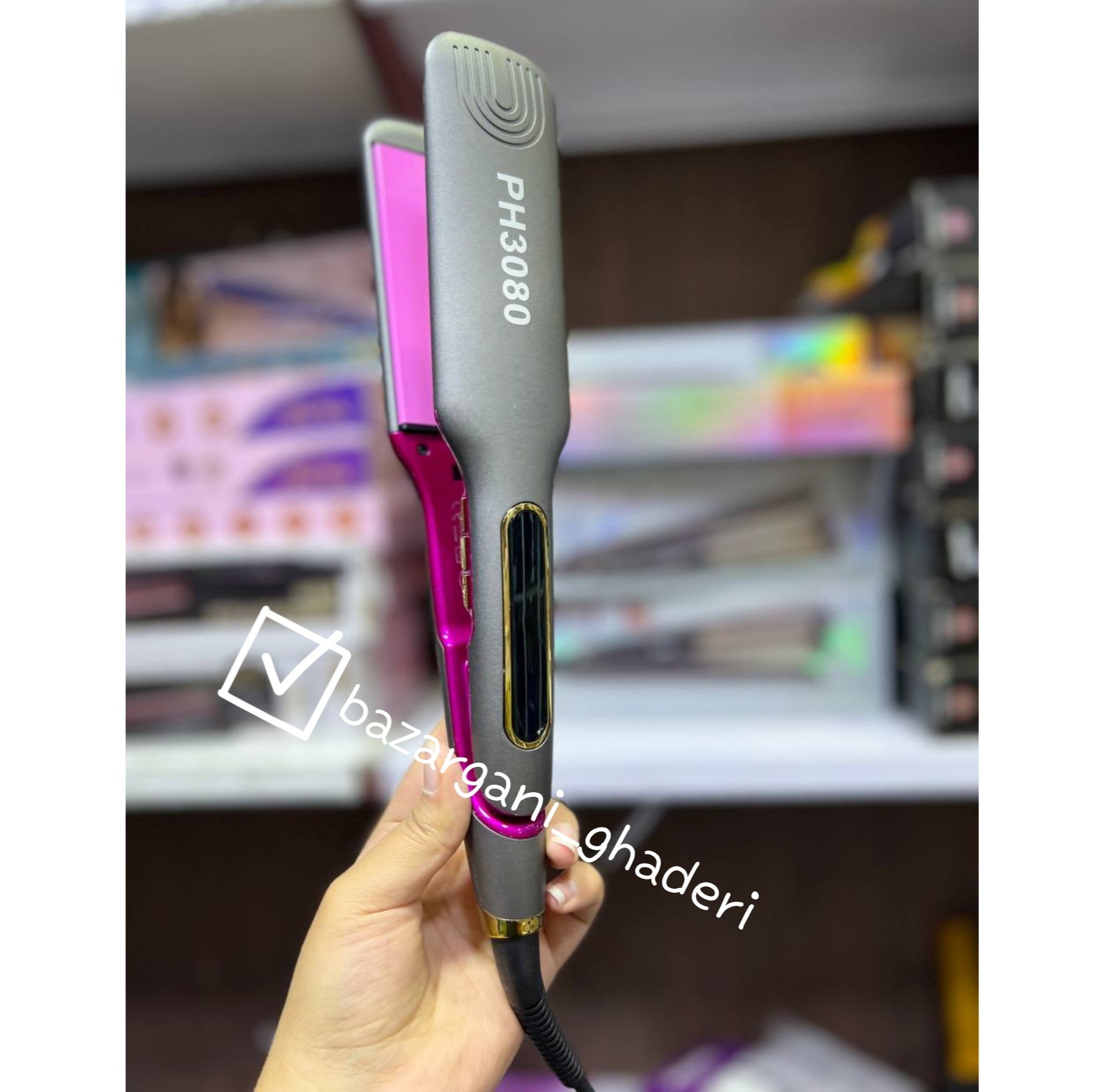 اتومو فوق حرفه ای فلیپس کف تیتانیوم با 980 درجه حرارت صافی شلاقی ماندگارPHILIPS 3080