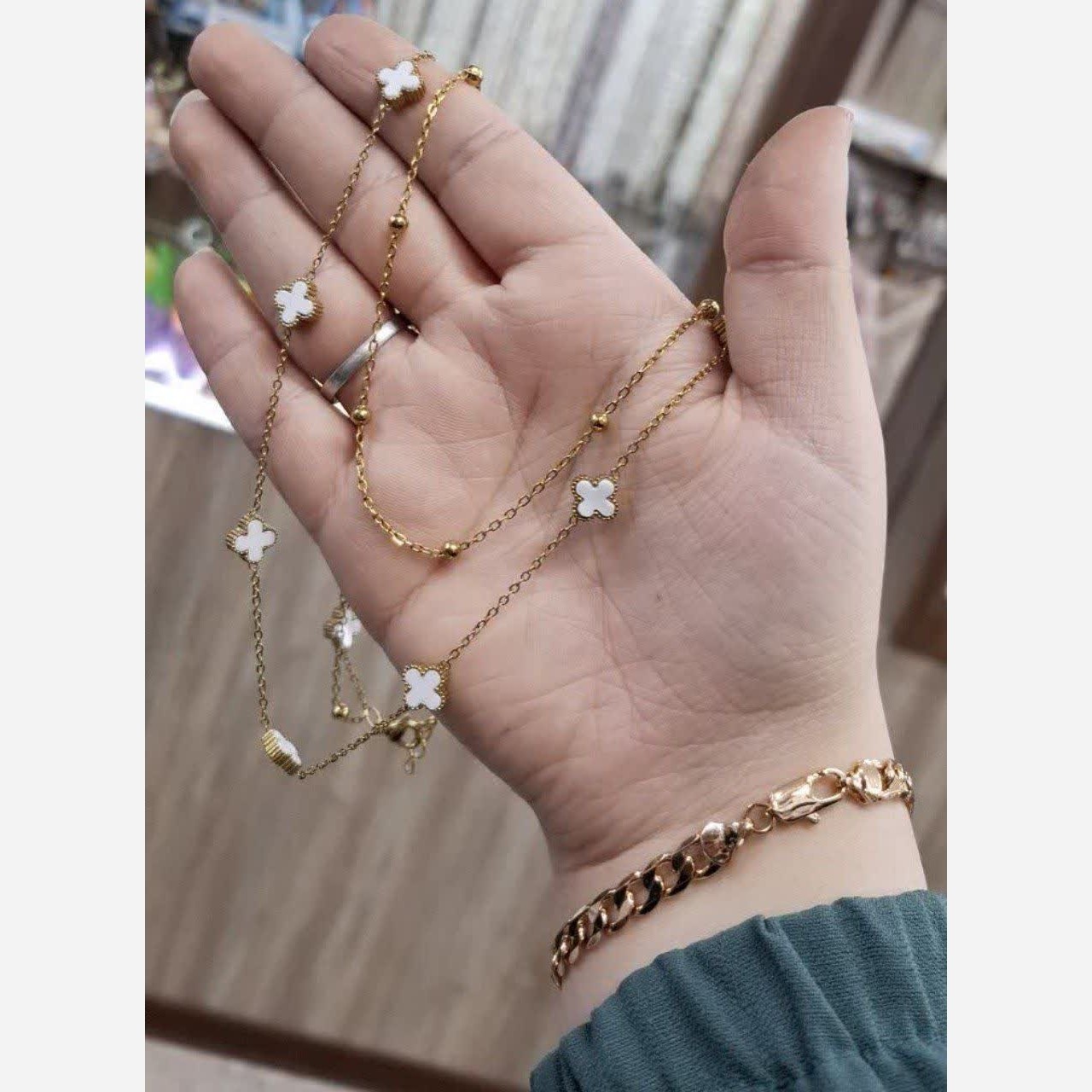 گردنبند دولاین ونکلیف و توپی استیل