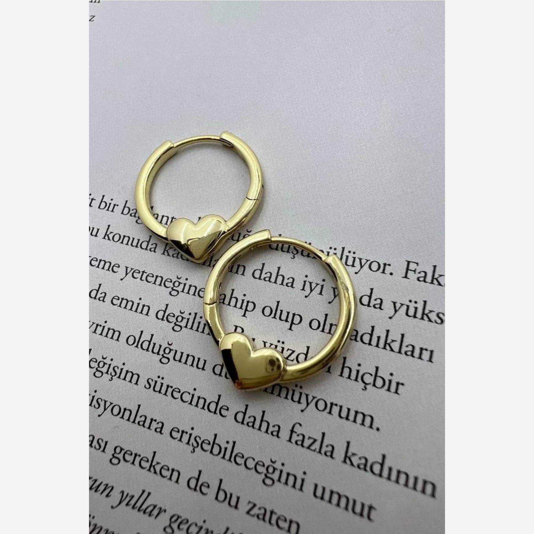 گوشواره حلقه ای قلب ژوپینگ گالری هیما