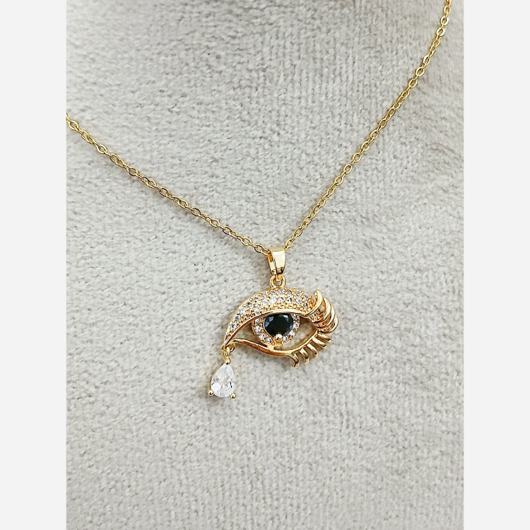 گردنبند استیل چشم آویز دار خاص و شیک