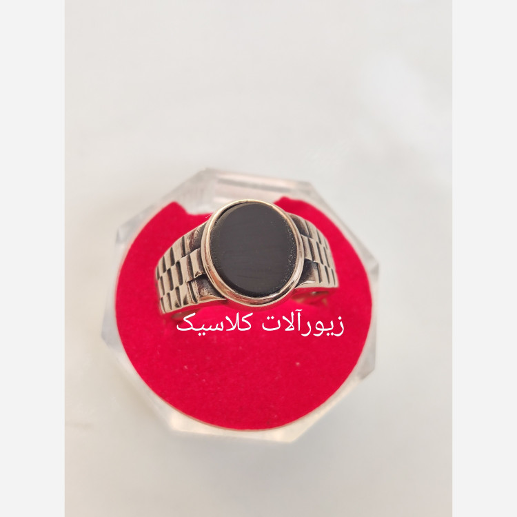 انگشتر مشکی دایره خاص و شیک