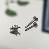 پیرسینگ گوش طرح شاخ استیل