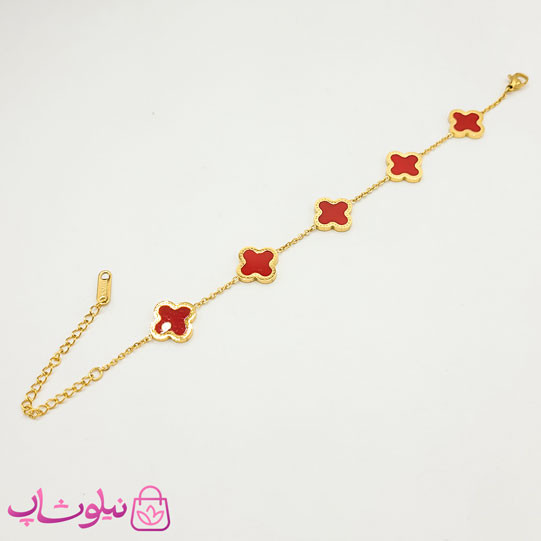 دستبند دخترانه مدل ونکلیف قرمز کد 1897