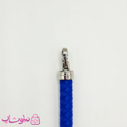 دستبند امگا رابر آبی کاربنی مردانه زنانه کیفیت مستر کد 1100