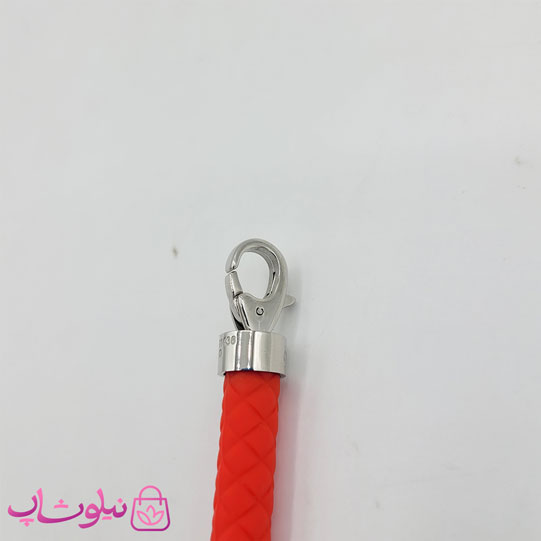 دستبند امگا رابر قرمز مردانه زنانه با قفل نقره ای کیفیت مستر کد 1100