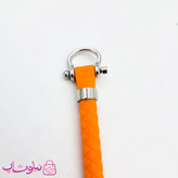 دستبند امگا رابر نارنجی قفل نقره ای مردانه زنانه کیفیت مستر کد 1100