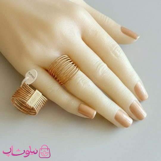 انگشتر زنانه ژوپینگ 9 ردیفه کد 2491