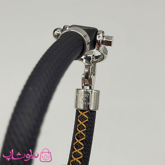 دستبند امگا رابر مشکی مردانه سایز لارج کیفیت مستر (طراحی جدید) کد 1350