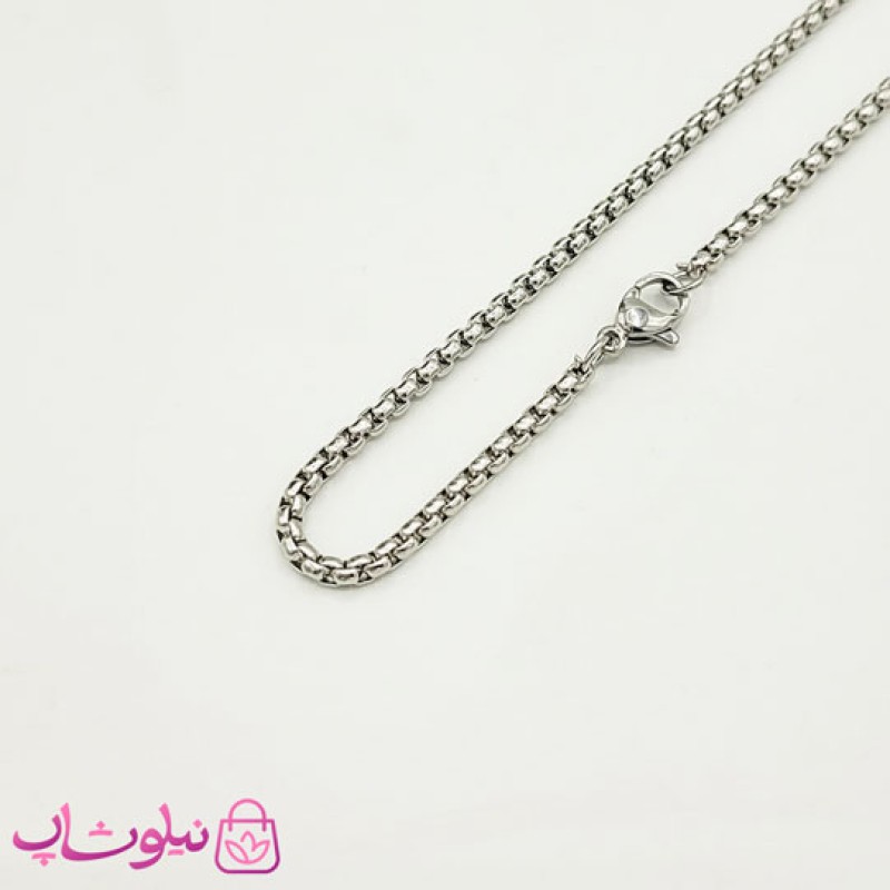 گردنبند کپسول عشق استیل نقره ای کد 120