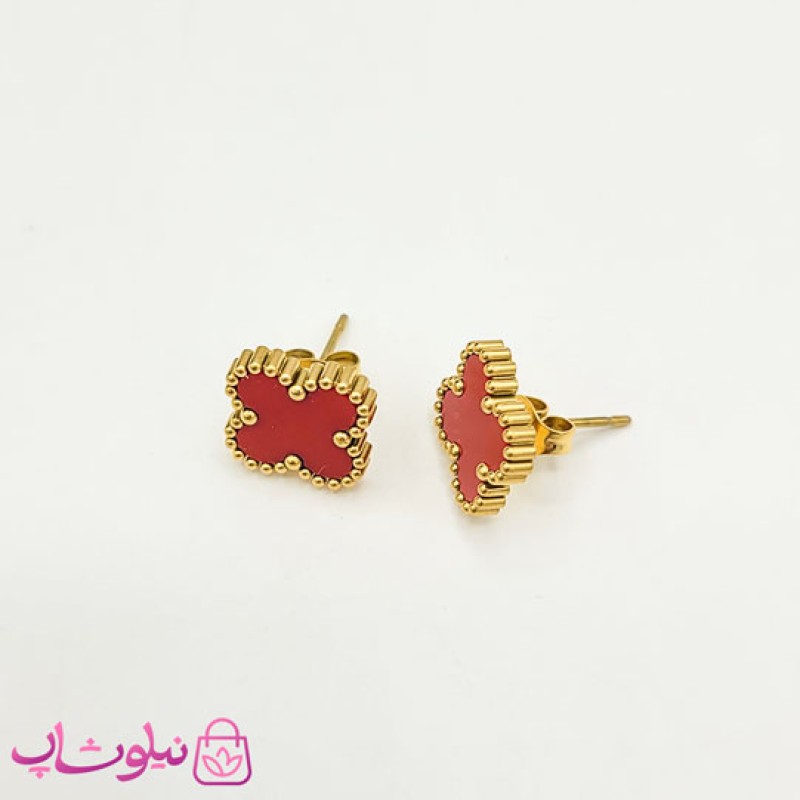 ست گردنبند و گوشواره دخترانه ونکلیف قرمز کد 1191