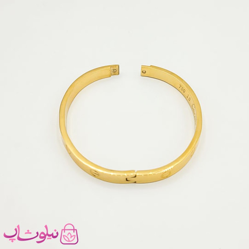 دستبند زنانه مدل کارتیه لاو طلایی کد 999