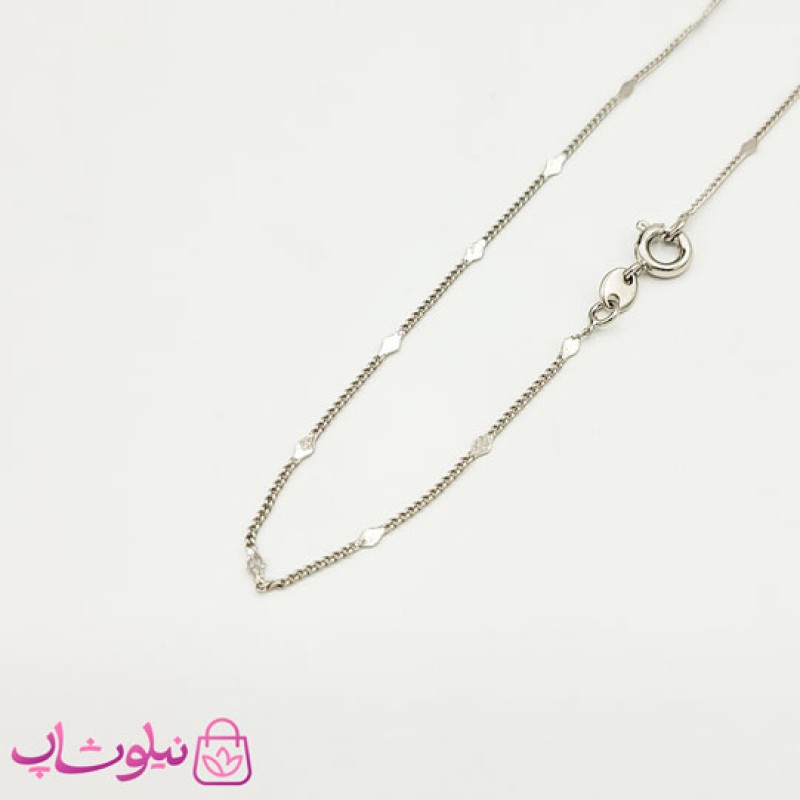 زنجیر زنانه ژوپینگ نقره ای 45 سانت