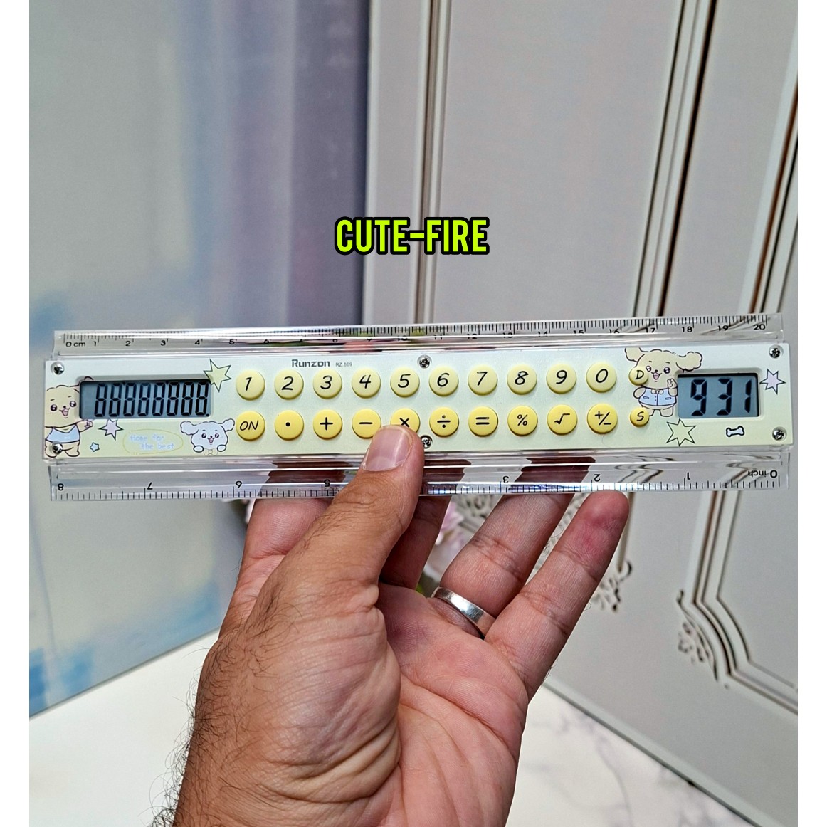 خط کش ماشین حساب و ساعت دار برند با کیفیت Runzon