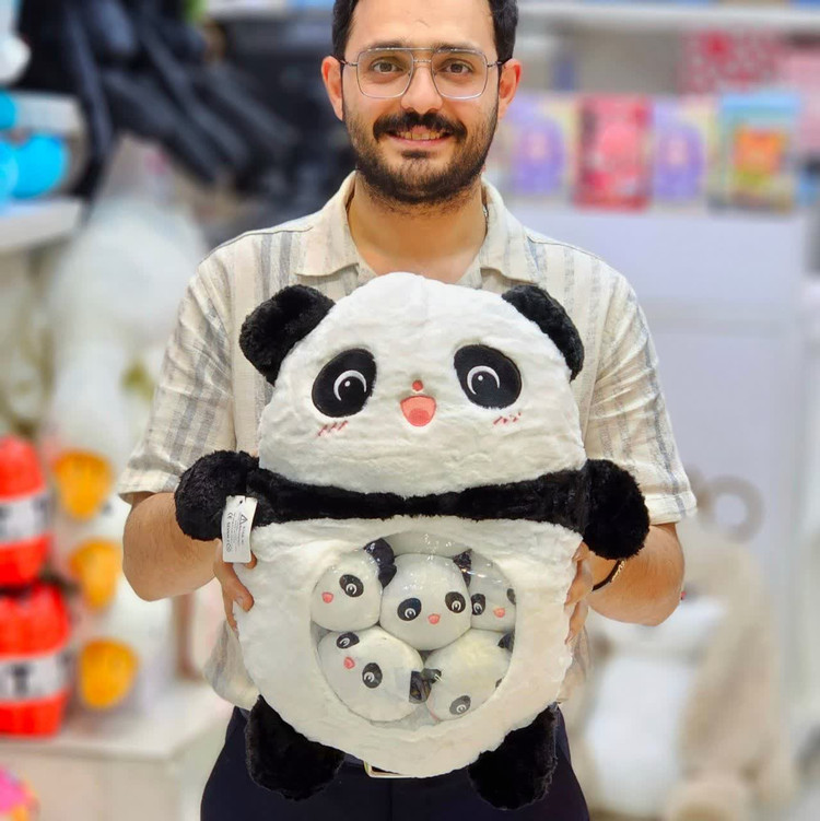 عروسک بالشتی پاندا بچه دار