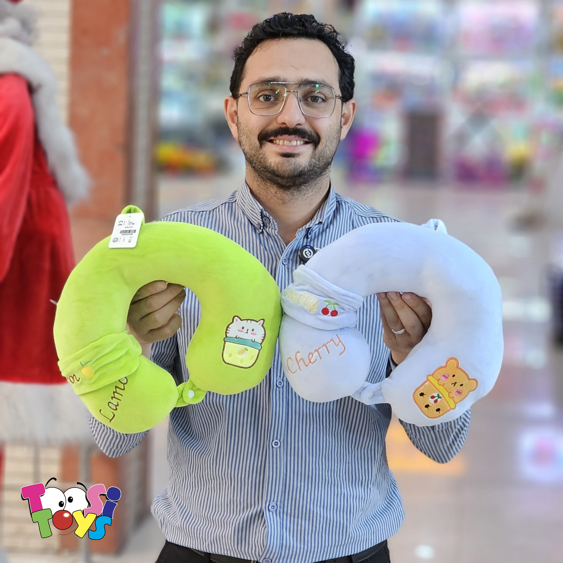 عروسک گردنی با چشم بند
