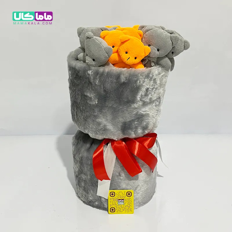 بوکت دسته گل نوکمدادی عروسک خرس تدی کد 13