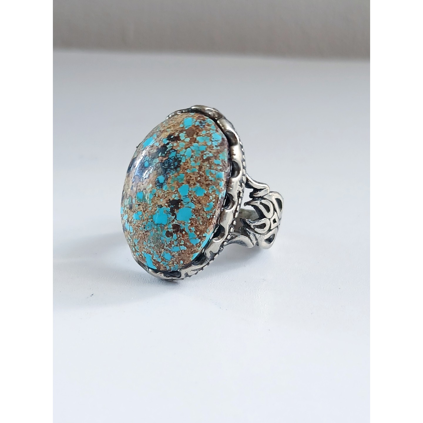 انگشتر فیروزه نیشابوری سایز 59